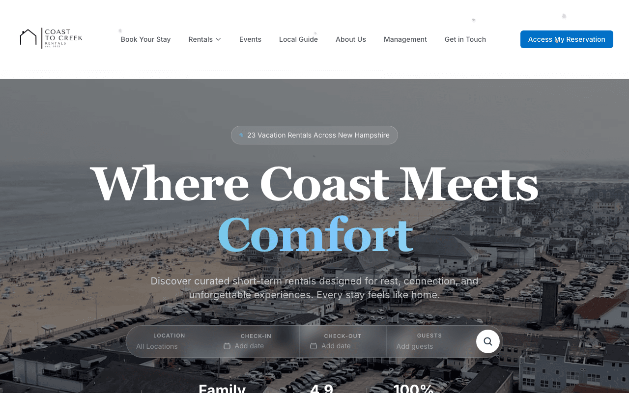 coasttocreekrentals.com